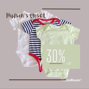 3 Piece Bundle Onesie Tops 3-6 Months